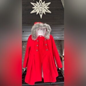Girl’s (youth) Red Coat, Cat & Jack, Size L 10/12